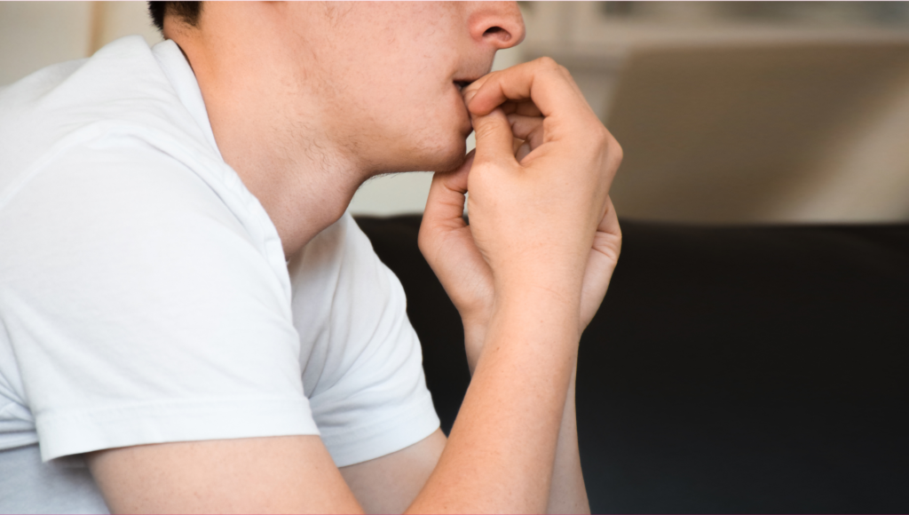 Boy experiencing exam anxiety